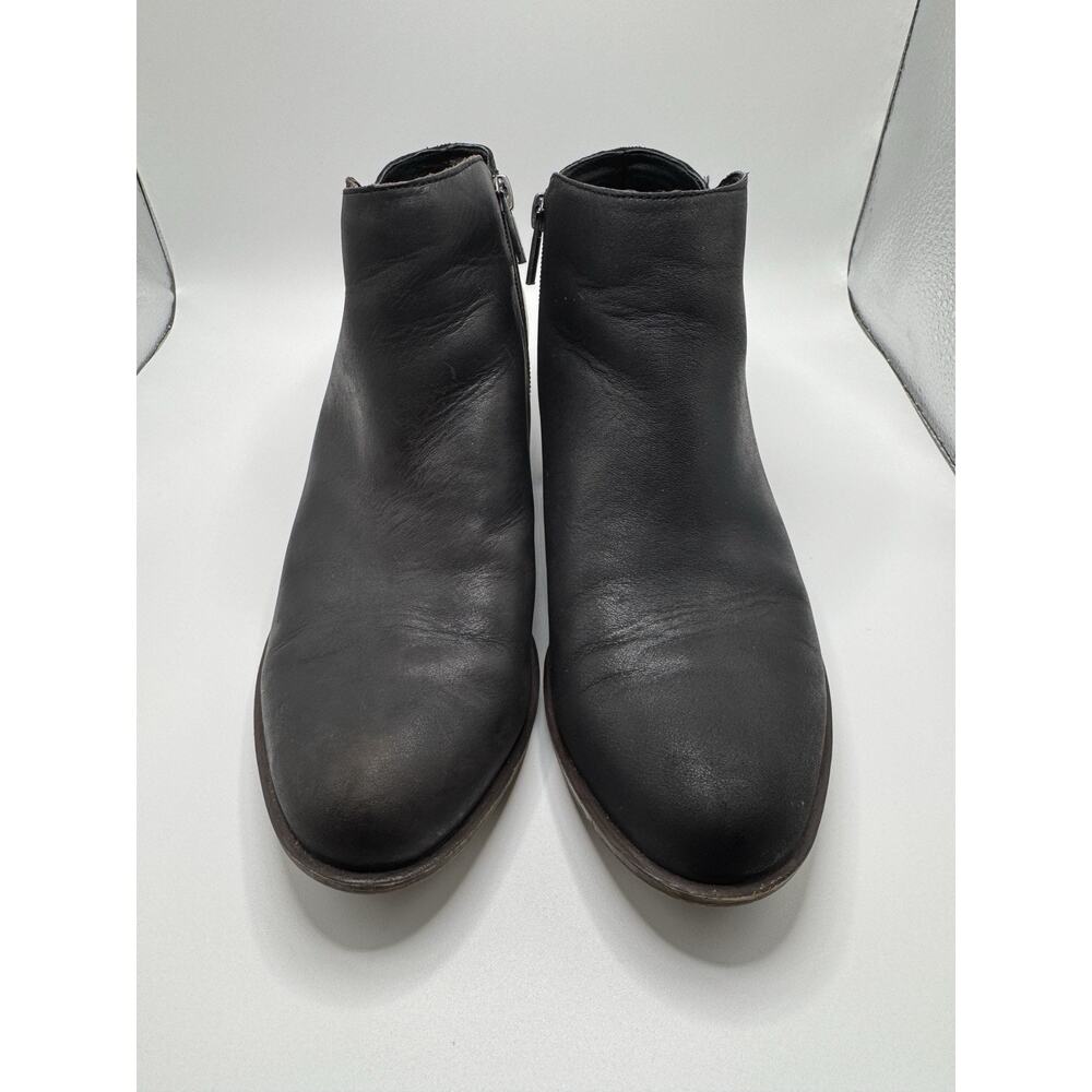 Lucky Brand Barstyn Ankle Booties Womens Size 7.5M EUR 38 Black Leather Zip